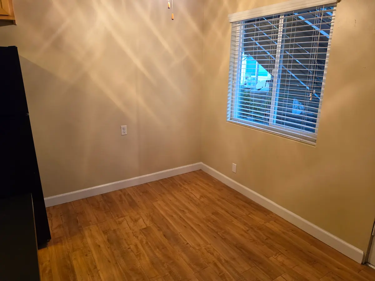 One-bedroom apartment dining area at Hillcrest Place