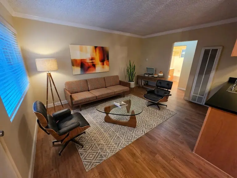 Main living area furnished (virtually staged)